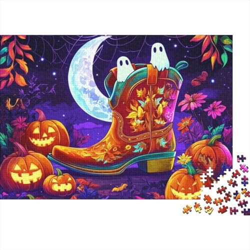 Puzzles 300 Teile Für Erwachsene Halloween Theme 300-teiliges Puzzle Lernspiele Heimdekorationspuzzle 300pcs (40x28cm) von CPXSEMAZA