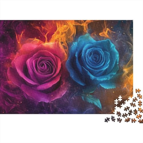 Puzzles 300 Teile Für Erwachsene Ice Fire Rose Puzzles 300 Teile Familien-Puzzlespielzeug 300pcs (40x28cm) von CPXSEMAZA