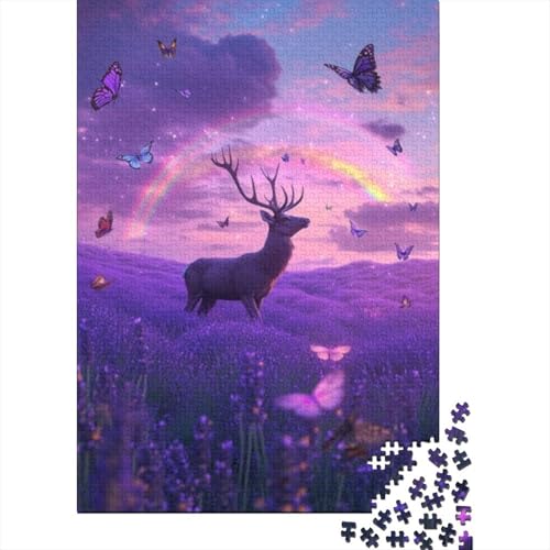 Puzzles 300 Teile Für Erwachsene Lavender Deer 300-teiliges Puzzle Lernspiele Heimdekorationspuzzle 300pcs (40x28cm) von CPXSEMAZA