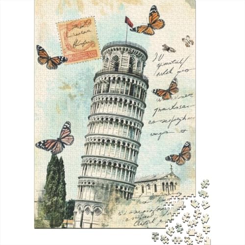 Puzzles 300 Teile Für Erwachsene Leaning Tower of Pisa 300-teiliges Puzzle Lernspiele Heimdekorationspuzzle 300pcs (40x28cm) von CPXSEMAZA