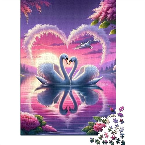 Puzzles 300 Teile Für Erwachsene Love Swan 300-teilige Puzzles, Familienaktivitätspuzzles, Lernspiele 300pcs (40x28cm) von CPXSEMAZA