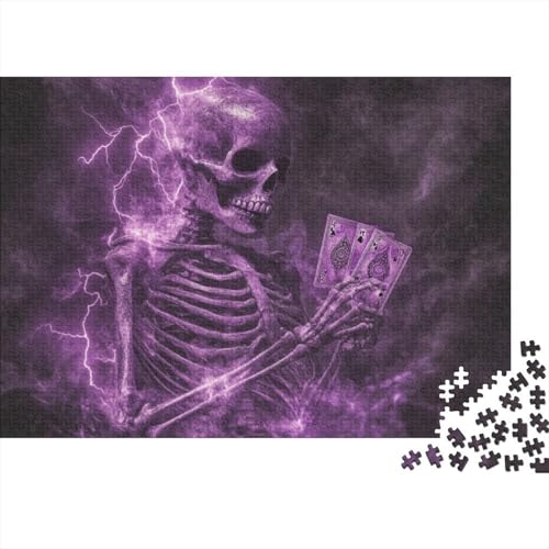 Puzzles 300 Teile Für Erwachsene Poker Skull 300-teilige Puzzles Für Erwachsene 300pcs (40x28cm) von CPXSEMAZA