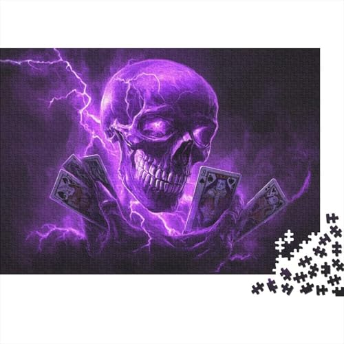 Puzzles 300 Teile Für Erwachsene Poker Skull 300-teiliges Puzzle Impossible Puzzle. 300pcs (40x28cm) von CPXSEMAZA