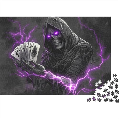 Puzzles 300 Teile Für Erwachsene Poker Skull Puzzle Lernspiele Heimdekoration Puzzle 300pcs (40x28cm) von CPXSEMAZA