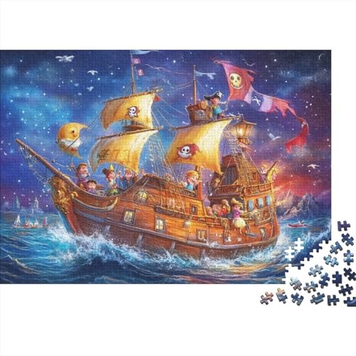 Puzzles 300 Teile Für Erwachsene Puzzles Für Erwachsene 300 Teile Puzzle Lernspiele- Cartoon Pirate Rätsel 300pcs (40x28cm) von CPXSEMAZA