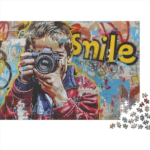 Puzzles 300 Teile Für Erwachsene Puzzles Für Erwachsene 300 Teile Puzzle Lernspiele- Doodle Camera Boy Rätsel 300pcs (40x28cm) von CPXSEMAZA