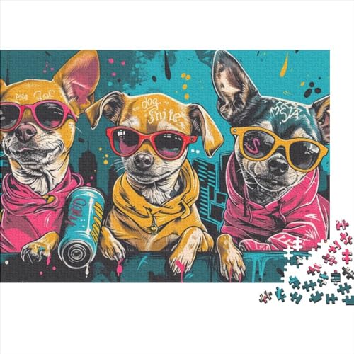 Puzzles 300 Teile Für Erwachsene Puzzles Für Erwachsene 300 Teile Puzzle Lernspiele Stylish Dog Heimdekorationspuzzle 300 Teile 300pcs (40x28cm) von CPXSEMAZA