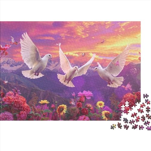 Puzzles 300 Teile Für Erwachsene Rose Dove 300-teiliges Puzzle Lernspiele Heimdekorationspuzzle 300pcs (40x28cm) von CPXSEMAZA