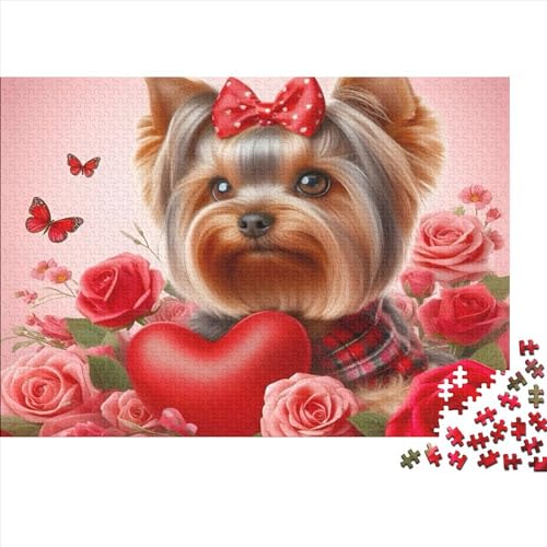 Puzzles 300 Teile Für Erwachsene Rose Shih Tzu 300-teiliges Puzzle Lernspiele Heimdekorationspuzzle 300pcs (40x28cm) von CPXSEMAZA