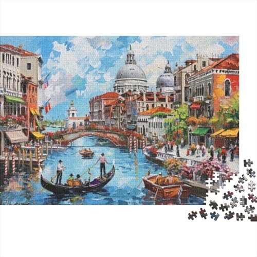 Puzzles 300 Teile Für Erwachsene Venice Water City 300-teiliges Puzzle Lernspiele Heimdekorationspuzzle 300pcs (40x28cm) von CPXSEMAZA