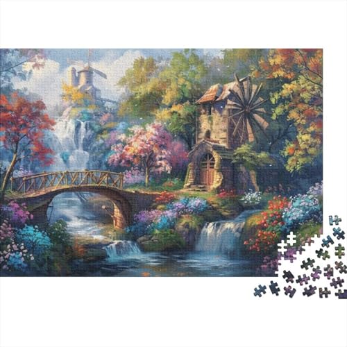 Puzzles 500 Teile Für Erwachsene Beautiful Windmill 500-teiliges Puzzle Lernspiele Heimdekorationspuzzle 500pcs (52x38cm) von CPXSEMAZA