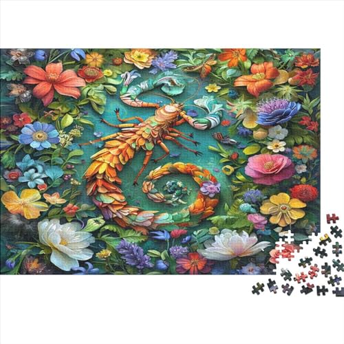 Puzzles 500 Teile Für Erwachsene Colorful Scorpion 500-teiliges Puzzle Lernspiele Heimdekorationspuzzle 500pcs (52x38cm) von CPXSEMAZA