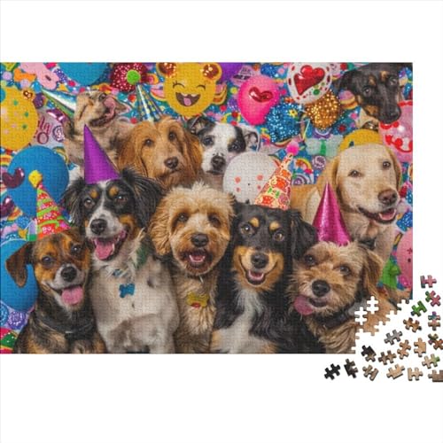 Puzzles 500 Teile Für Erwachsene Cute Dogs Puzzle Lernspiele Heimdekoration Puzzle 500pcs (52x38cm) von CPXSEMAZA