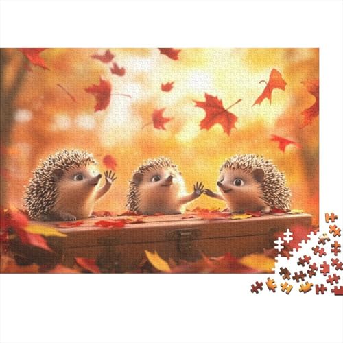 Puzzles 500 Teile Für Erwachsene Cute Little Hedgehog 500-teiliges Puzzle Lernspiele Heimdekorationspuzzle 500pcs (52x38cm) von CPXSEMAZA