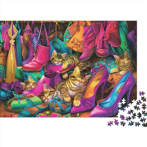 Puzzles 500 Teile Für Erwachsene High Heels Cat Puzzles 500 Teile Familien-Puzzlespielzeug 500pcs (52x38cm) von CPXSEMAZA