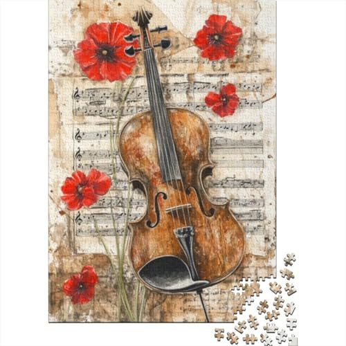 Puzzles 500 Teile Für Erwachsene Violin 500-teilige Puzzles, Einzigartige Wohndekoration Und Geschenke 500pcs (52x38cm) von CPXSEMAZA