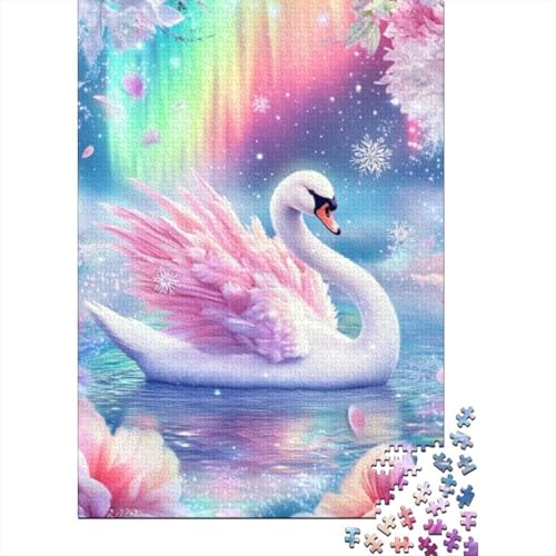 Puzzles Für Erwachsene 1000 Beautiful Swan Puzzle 1000 Teile Stressabbauende Puzzles 1000pcs (75x50cm) von CPXSEMAZA