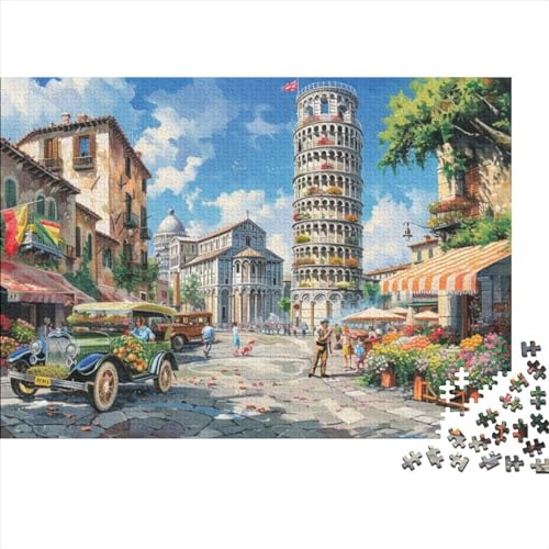 Puzzles Für Erwachsene 1000 Bustling Italian Street Scene Puzzle 1000 Teile Stressabbauende Puzzles 1000pcs (75x50cm) von CPXSEMAZA