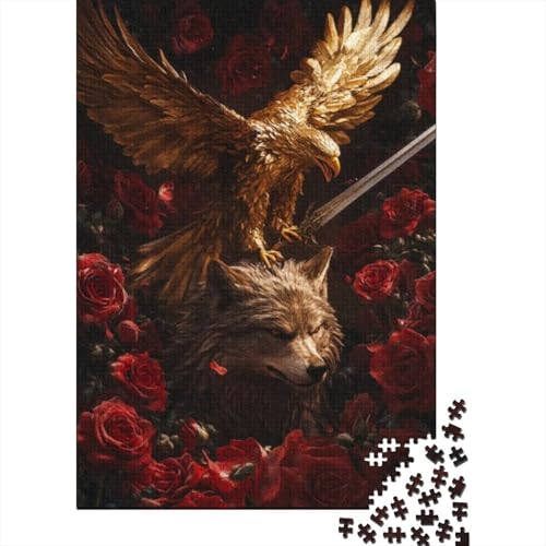 Puzzles Für Erwachsene 1000 Eagle and Wolf Puzzle 1000 Teile Stressabbauende Puzzles 1000pcs (75x50cm) von CPXSEMAZA