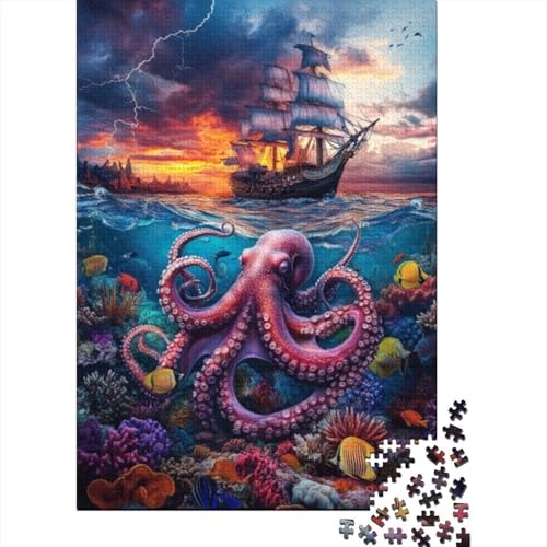 Puzzles Für Erwachsene 1000 Octopus Puzzle 1000 Teile Lernspiele Für Erwachsene 1000pcs (75x50cm) von CPXSEMAZA