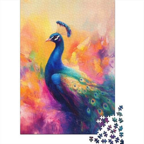 Puzzles Für Erwachsene 1000 Teile Beautiful Peacock Puzzle 1000 Teile Lernspiele Für Erwachsene 1000pcs (75x50cm) von CPXSEMAZA