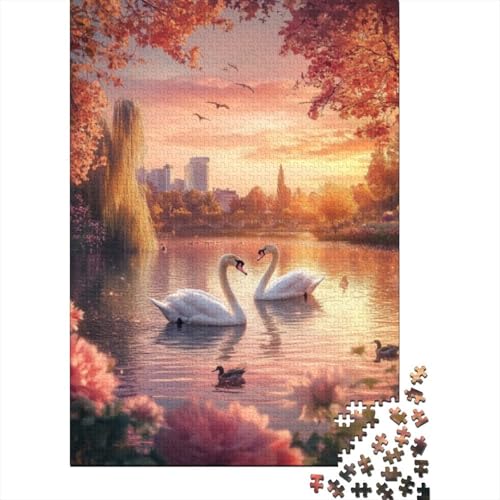 Puzzles Für Erwachsene 1000 Teile Beautiful Swan Puzzle 1000 Teile Anspruchsvolles Spiel 1000pcs (75x50cm) von CPXSEMAZA