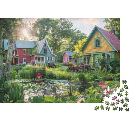 Puzzles Für Erwachsene 1000 Teile Colorful Farmhouse Puzzle 1000 Teile Impossible Puzzle 1000pcs (75x50cm) von CPXSEMAZA