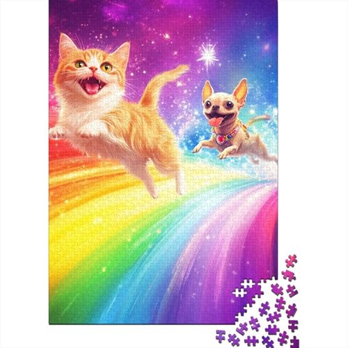 Puzzles Für Erwachsene 1000 Teile Cute Cats and Dogs Puzzle 1000 Teile Anspruchsvolles Spiel 1000pcs (75x50cm) von CPXSEMAZA