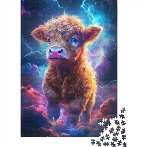 Puzzles Für Erwachsene 1000 Teile Cute Highland Cow Baby 1000-teilige Puzzles, Lernspiele Für Erwachsene 1000pcs (75x50cm) von CPXSEMAZA