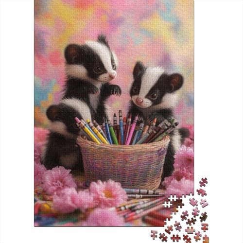 Puzzles Für Erwachsene 1000 Teile Cute Skunk Puzzle 1000 Teile Anspruchsvolles Spiel 1000pcs (75x50cm) von CPXSEMAZA