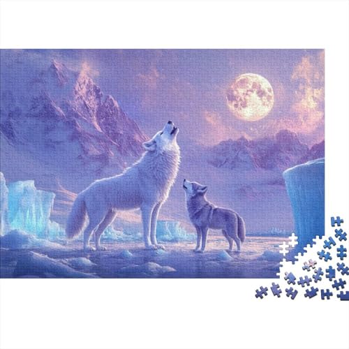 Puzzles Für Erwachsene 1000 Teile Holzpuzzle Arctic Wolf Puzzle-Kunstwerk, Puzzle-Wanddekoration, Einzigartige Geburtstags 1000pcs (75x50cm) von CPXSEMAZA