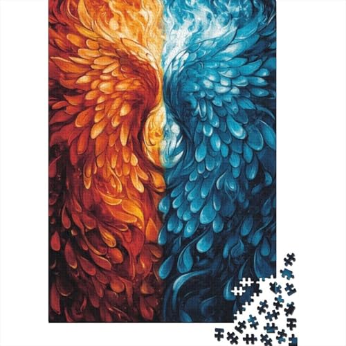 Puzzles Für Erwachsene 1000 Teile Ice Fire Phoenix 1000-teiliges Puzzle Für Erwachsene, Lernspiele 1000pcs (75x50cm) von CPXSEMAZA