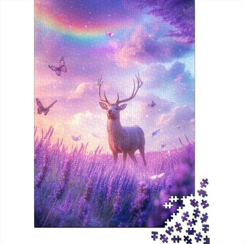 Puzzles Für Erwachsene 1000 Teile Lavender Deer 1000-teiliges Puzzle Für Erwachsene, Lernspiele 1000pcs (75x50cm) von CPXSEMAZA