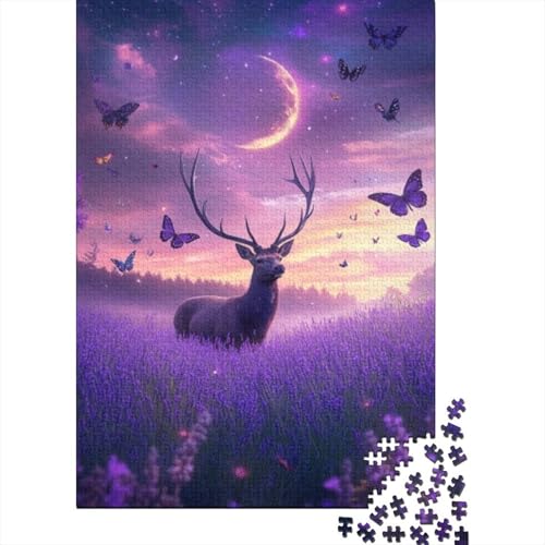 Puzzles Für Erwachsene 1000 Teile Lavender Deer 1000-teiliges Puzzle. Anspruchsvolles Spiel 1000pcs (75x50cm) von CPXSEMAZA