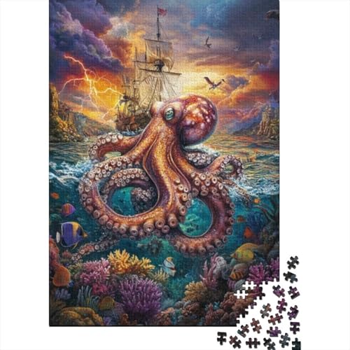 Puzzles Für Erwachsene 1000 Teile Octopus Puzzle 1000 Teile Lernspiele Für Erwachsene 1000pcs (75x50cm) von CPXSEMAZA