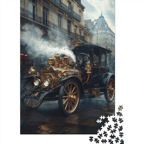 Puzzles Für Erwachsene 1000 Teile Retro Steam Car Puzzle 1000 Teile Anspruchsvolles Spiel 1000pcs (75x50cm) von CPXSEMAZA