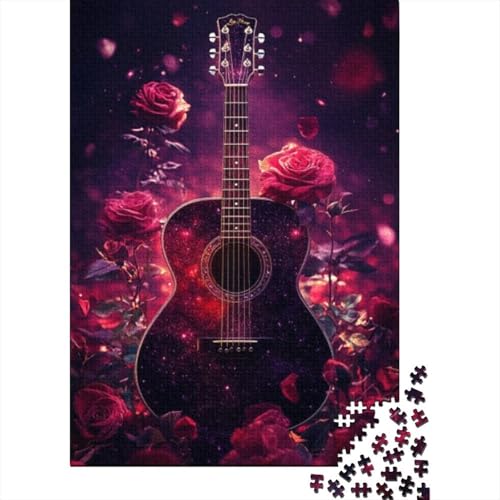 Puzzles Für Erwachsene 1000 Teile Rose Guitar Puzzle 1000 Teile Lernspiele Für Erwachsene 1000pcs (75x50cm) von CPXSEMAZA