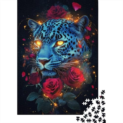 Puzzles Für Erwachsene 1000 Teile Rose Leopard 1000-teiliges Puzzle, Herausfordernde Puzzles Für Erwachsene 1000pcs (75x50cm) von CPXSEMAZA