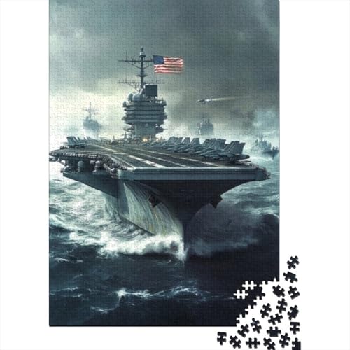 Puzzles Für Erwachsene 1000 Teile US Aircraft Carrier Puzzle 1000 Teile Anspruchsvolles Spiel 1000pcs (75x50cm) von CPXSEMAZA