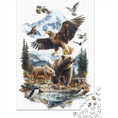 Puzzles Für Erwachsene 1000 Teile Wild Animals Puzzles 1000 Teile Heimdekorationspuzzle 1000pcs (75x50cm) von CPXSEMAZA