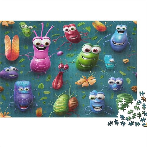 Puzzles Für Erwachsene 1000-teilige Puzzles Für Erwachsene Cute Bug Puzzles Für Erwachsene Und Kinder, Lernspiele, Heimdekoration, Buntes Puzzle 1000pcs (75x50cm) von CPXSEMAZA