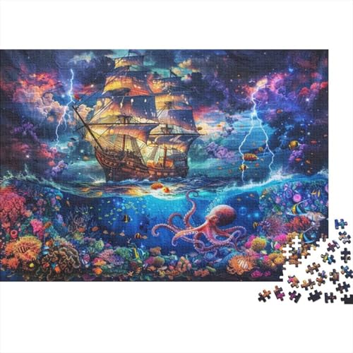 Puzzles Für Erwachsene 1000-teilige Puzzles Für Erwachsene Sailing Adventure Puzzles Für Erwachsene Und Kinder, Lernspiele, Heimdekoration, Buntes Puzzle 1000pcs (75x50cm) von CPXSEMAZA