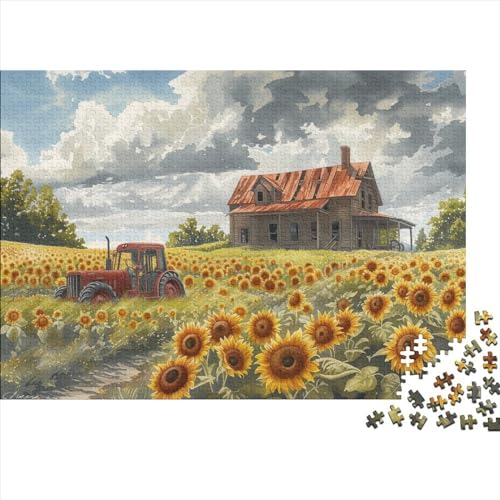 Puzzles Für Erwachsene 1000-teilige Puzzles Für Erwachsene Sunflower Puzzles Für Erwachsene Und Kinder, Lernspiele, Heimdekoration, Buntes Puzzle 1000pcs (75x50cm) von CPXSEMAZA