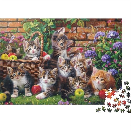 Puzzles Für Erwachsene 300 Cute Kitten Puzzle 300 Teile Stressabbauende Puzzles 300pcs (40x28cm) von CPXSEMAZA