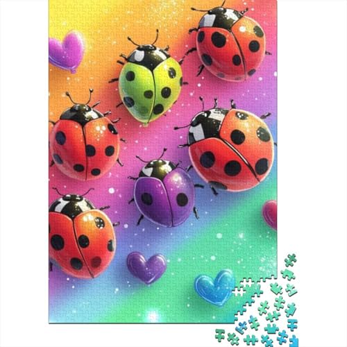 Puzzles Für Erwachsene 300 Cute Ladybug Puzzle 300 Teile Lernspiele Für Erwachsene 300pcs (40x28cm) von CPXSEMAZA