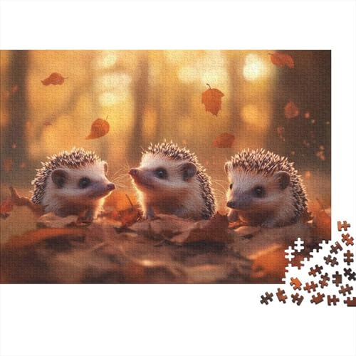 Puzzles Für Erwachsene 300 Cute Little Hedgehog Puzzles 300 Teile Anspruchsvolles Spiel 300pcs (40x28cm) von CPXSEMAZA