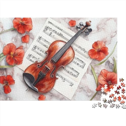 Puzzles Für Erwachsene 300 Teile, Violin Puzzle Bunte DIY-Puzzles Für Heimdekorationsgeschenke, Familienpuzzle Perfekt Für Spieleabende 300pcs (40x28cm) von CPXSEMAZA