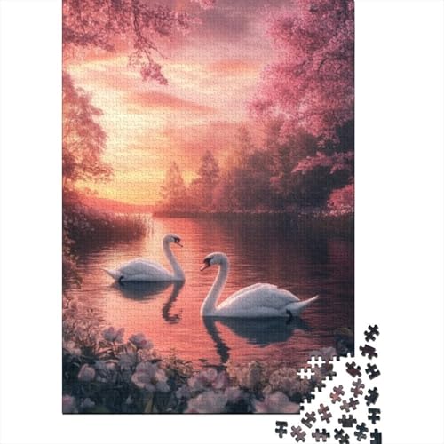 Puzzles Für Erwachsene 300 Teile Beautiful Swan 300-teiliges Puzzle Impossible Puzzle 300pcs (40x28cm) von CPXSEMAZA