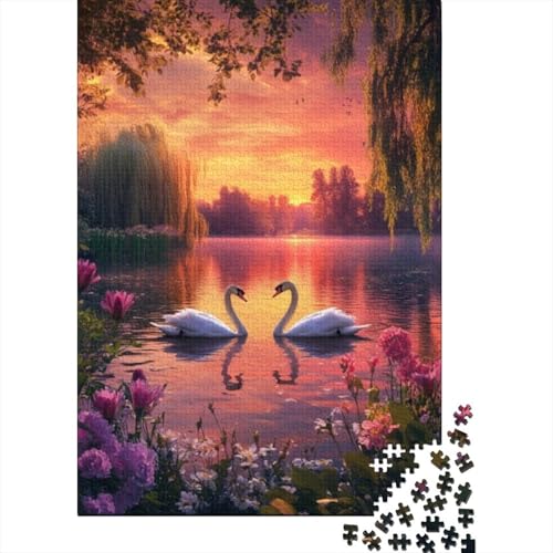 Puzzles Für Erwachsene 300 Teile Beautiful Swan Puzzle 300 Teile Anspruchsvolles Spiel 300pcs (40x28cm) von CPXSEMAZA