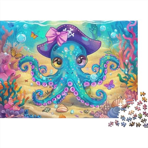 Puzzles Für Erwachsene 300 Teile Cartoon Octopus Puzzle Als Geschenk Für Erwachsene 300pcs (40x28cm) von CPXSEMAZA